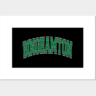 Binghamton Ny New York Varsity Style Green Text Posters and Art